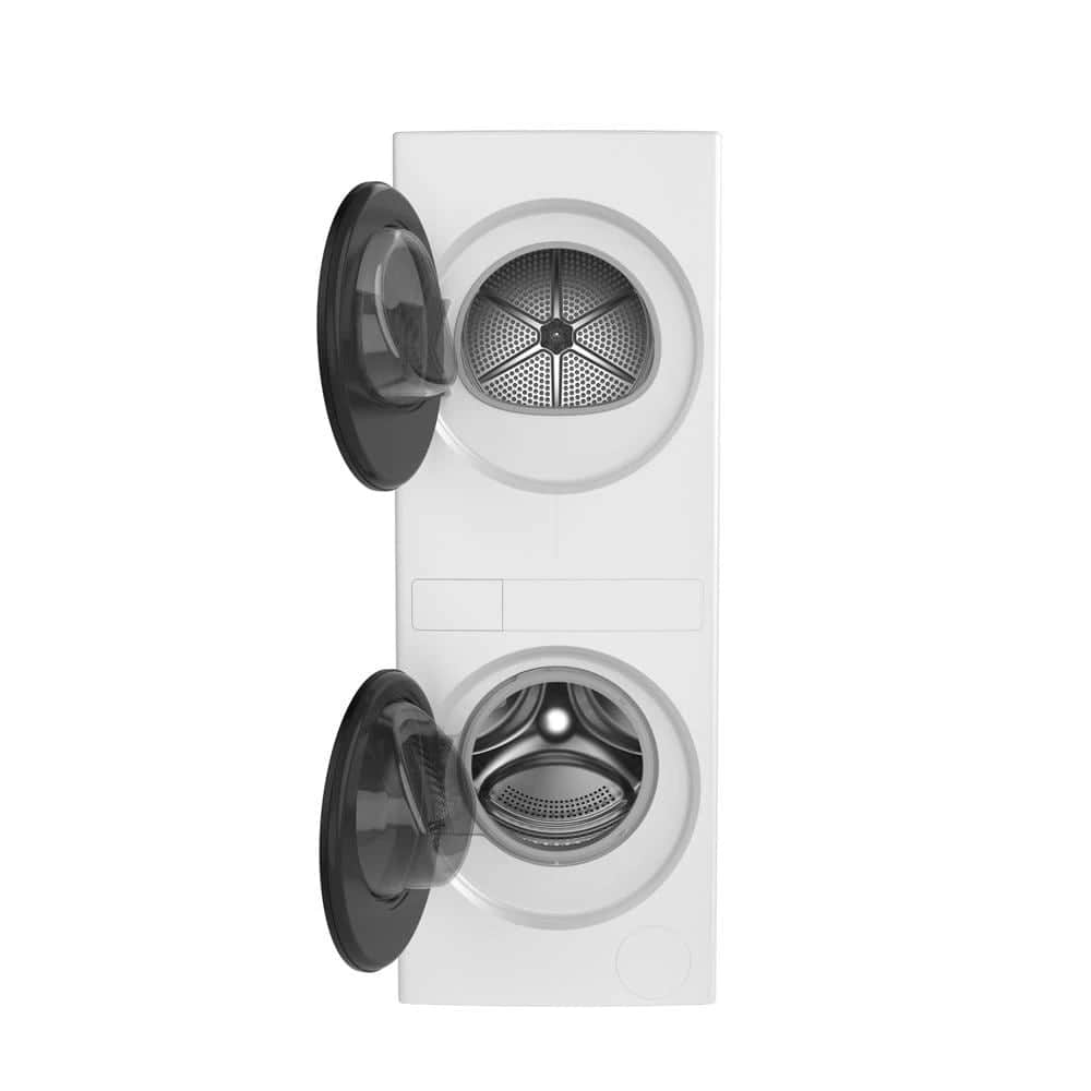 Compact ENERGY STAR® Ventless Heat Pump Laundry Tower with 2.7-cu ft Washer and Electric 4.3-cu ft Dryer