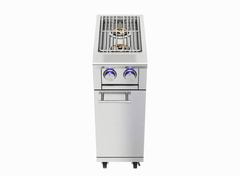 Cart with side burner (add to grill cart/ships with conversion kit)