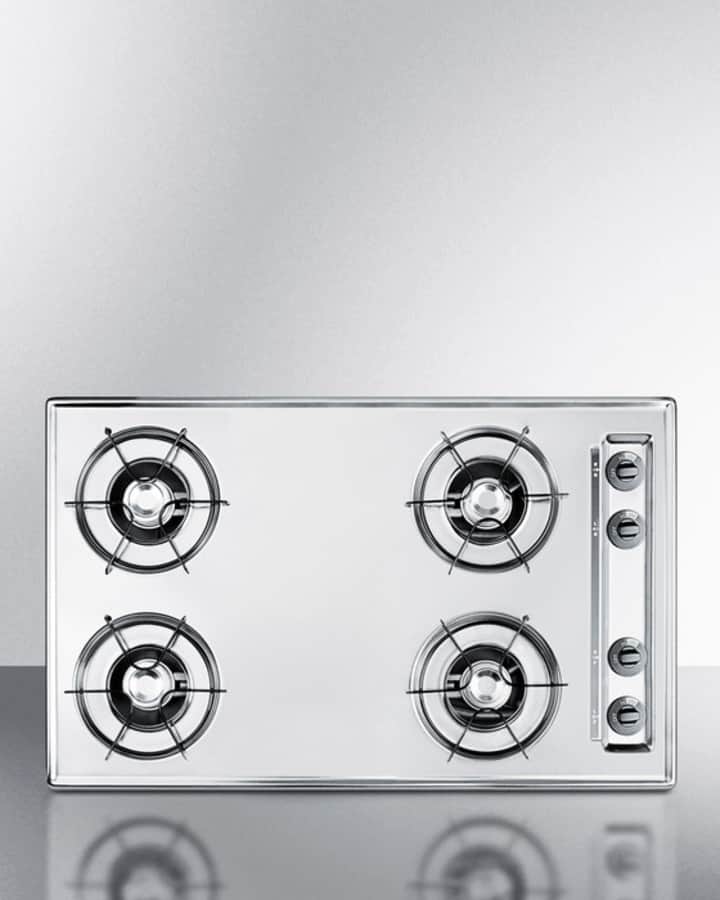 30" Wide 4-Burner Gas Cooktop