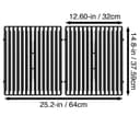 14.2″ X 12.25″ Cast Iron Cooking Grids view 2