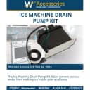 Ice Machine Drain Pump Kit, Used With 50-lb Ice Makers, For Excess Water Up To 10' H view 2