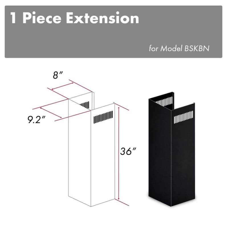 1-36" Chimney Extension for 9 ft. to 10 ft. Ceilings