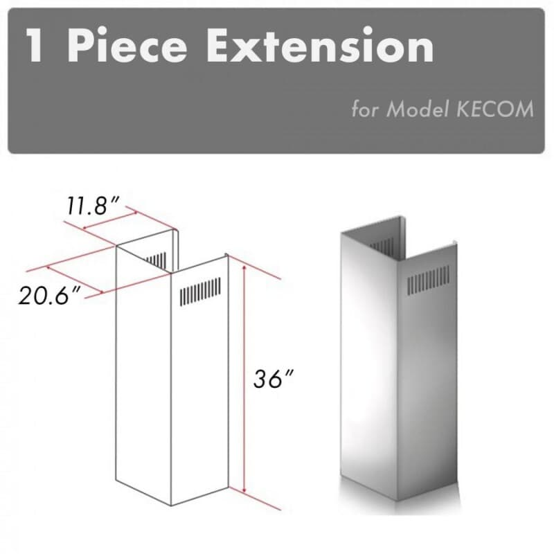 1-36" Chimney Extension for 9 ft. to 10 ft. Ceilings