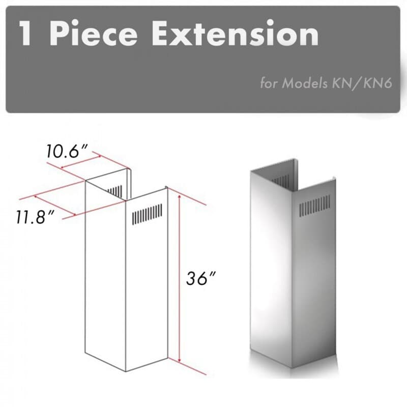 1-36" Chimney Extension for 9 ft. to 10 ft. Ceilings