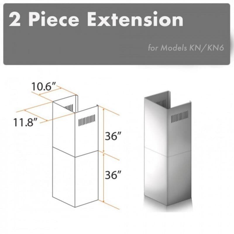 2-36" Chimney Extensions for 10 ft. to 12 ft. Ceilings