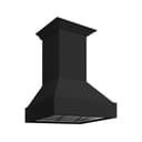 36 In. Wooden Wall Mount Range Hood In Rustic Black Finish view 3