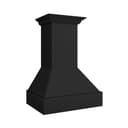 36 In. Wooden Wall Mount Range Hood In Rustic Black Finish view 4