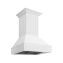 30 In. Wooden Wall Mount Range Hood In Rustic Bright White Finish view 4