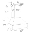 36 In. Wooden Wall Mount Range Hood In Rustic Bright White Finish view 7