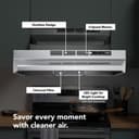 30Inch Ductless UnderCabinet Range Hood, Stainless Finish with PrintGuard view 2
