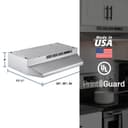 30Inch Ductless UnderCabinet Range Hood, Stainless Finish with PrintGuard view 6