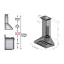 Professional Convertible Vent Wall Mount Range Hood with Crown Molding (587CRN) - 30 Inch view 9