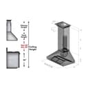 Professional Convertible Vent Wall Mount Range Hood with Crown Molding (587CRN) - 36 Inch view 6