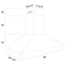 Professional Convertible Vent Wall Mount Range Hood (597) - 48 inch view 10