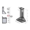 Professional Convertible Vent Wall Mount Range Hood with Crown Molding (597CRN) - 36 Inch view 8