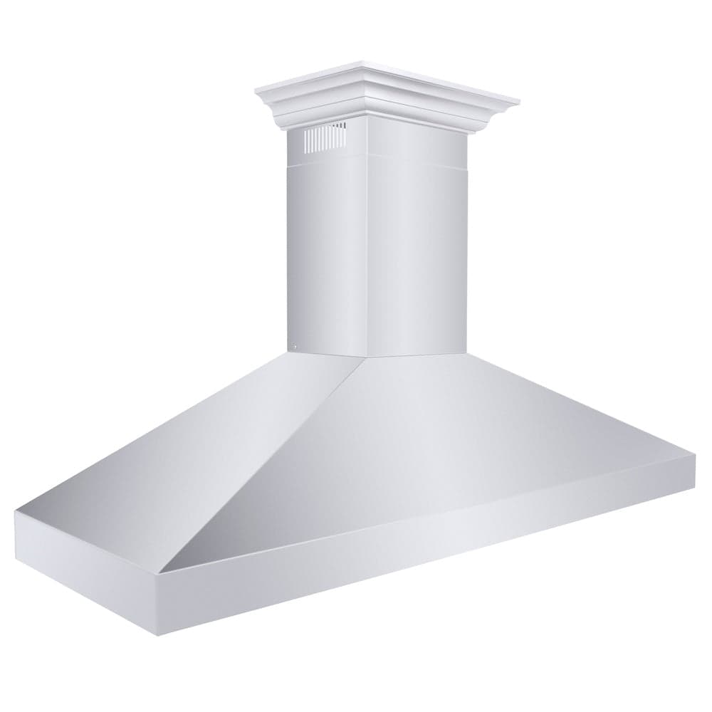 Professional Convertible Vent Wall Mount Range Hood with Crown Molding (597CRN) - 60 Inch