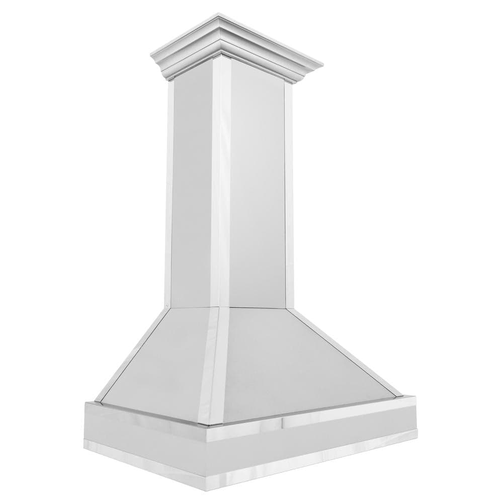 30" Designer Series Convertible Vent Wall Mount Range Hood in DuraSnow Stainless Steel with Mirror Accents(655MR-30)