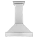 30" Designer Series Convertible Vent Wall Mount Range Hood in DuraSnow Stainless Steel with Mirror Accents(655MR-30) view 5