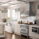 30" Designer Series Convertible Vent Wall Mount Range Hood in DuraSnow Stainless Steel with Mirror Accents(655MR-30) view 10