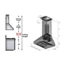 Professional Convertible Vent Wall Mount Range Hood with Crown Molding (667CRN) - 42 Inch view 7