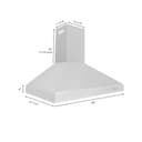 Professional Convertible Vent Wall Mount Range Hood (697) - 48 inch view 9