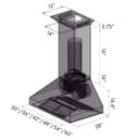 30" CrownSound‚ Ducted Vent Wall Mount Range Hood with Built-in Bluetooth Speakers - 30 Inch view 11