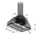 40" Ducted Wall Mount Range Hood Insert view 6