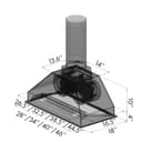 46" Ducted Remote Blower Range Hood Insert  - 46 Inch view 6