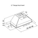 34" Ducted Wall Mount Range Hood Insert view 8