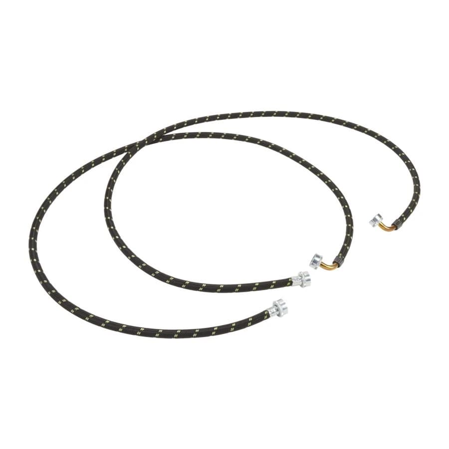 6' Black braided hoses with 90 degree elbow rated 1700 PSI with two female connections - 2 Pack
