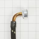 6' Black braided hoses with 90 degree elbow rated 1700 PSI with two female connections - 2 Pack view 3