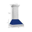 30" DuraSnow® Stainless Steel Range Hood with Color Shell Options (8654SNX-30) Gloss view 8