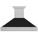 48"Fingerprint Resistant Stainless Steel Range Hood with Black Matte Shell view 3