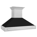 48"Fingerprint Resistant Stainless Steel Range Hood with Black Matte Shell view 4