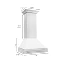 30" DuraSnow® Stainless Steel Range Hood with Color Shell Options (8654SNX-30) Matte view 10