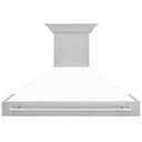 48"Fingerprint Resistant Stainless Steel Range Hood with White Matte Shell view 4