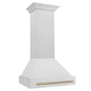 30"Autograph EditionDuraSnow® Range Hood withDuraSnow® Shell and Handle (8654SNZ-30) - Champagne Bronze view 4