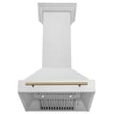 30"Autograph EditionDuraSnow® Range Hood withDuraSnow® Shell and Handle (8654SNZ-30) - Champagne Bronze view 5