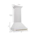 30"Autograph EditionDuraSnow® Range Hood withDuraSnow® Shell and Handle (8654SNZ-30) - Champagne Bronze view 8