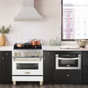 30"Autograph EditionDuraSnow® Range Hood withDuraSnow® Shell and Handle (8654SNZ-30) - Gold view 2