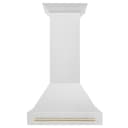 30"Autograph EditionDuraSnow® Range Hood withDuraSnow® Shell and Handle (8654SNZ-30) - Gold view 4