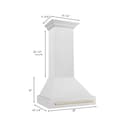30"Autograph EditionDuraSnow® Range Hood withDuraSnow® Shell and Handle (8654SNZ-30) - Gold view 7