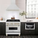 36"Autograph Edition DuraSnow® Range Hood with DuraSnow® Shell (8654SNZ-36) - Gold view 2