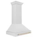 36"Autograph Edition DuraSnow® Range Hood with DuraSnow® Shell (8654SNZ-36) - Gold view 3