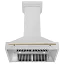 36"Autograph Edition DuraSnow® Range Hood with DuraSnow® Shell (8654SNZ-36) - Gold view 5