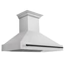 48"Autograph Edition Fingerprint Resistant Stainless Steel Range Hood with Matte Black Handle view 1