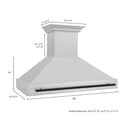 48"Autograph Edition Fingerprint Resistant Stainless Steel Range Hood with Matte Black Handle view 10