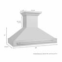 48"Stainless Steel Range Hood with Stainless Steel Handle view 8