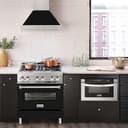 30" Stainless Steel Range Hood with Colored Shell and Stainless Steel Handle (8654STX-30) Matte view 2