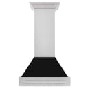 30" Stainless Steel Range Hood with Colored Shell and Stainless Steel Handle (8654STX-30) Matte view 3